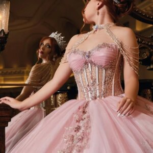 Customized Pink Off Shoulder Quinceanera Dress crystal applique Lace Tull 3D flower Bow vestidos de 15 Quinceanera 