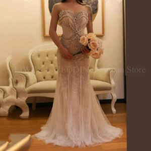 Vintage Beading Sweetheart Prom Dresses Sleeveless Mermaid Floor Length Strapless Court Train Evening Gowns Formal Occasions