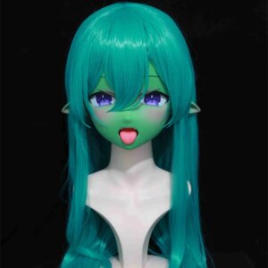 Kigurumi Monster Girl – Flower Monster Cannibal Flower Kigurumi mask Full Headband Lock Cosplay Headshell Prop