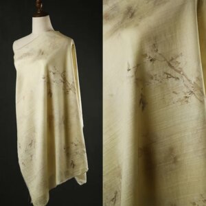 Thin Micro-Transparent Digital Printing Linen Fabric Gauze Skirt Shirt Cheongsam