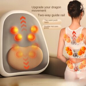 Walking Guide Rail Electric Massage Cushions, Waist Neck and Back Massagers, Automatic Kneading Full Body Back Massage Mats