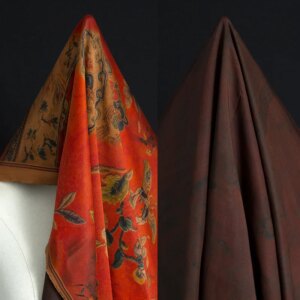 High Quality Heavy 40Momme Real Silk Satin Fragrant Cloud Yarn Fabric High-Grade Clothing and Dress Cheongsam Cloth