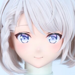 Customize Character Female/Girl Resin Kig Full Head With Lock Anime Cosplay Japanese Anime Kigurumi Mask