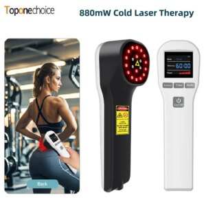 880mW Red Light Therapy for Huamn Shoulders Back Neck Arthritis Herniated Discs Soft Tissue Injuries 808nm+650nm Cold Laser