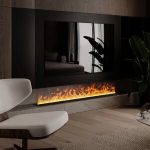Electric fireplace APP control interior decoration water mist fireplace TV wall firewood burst sound steam electric fireplace