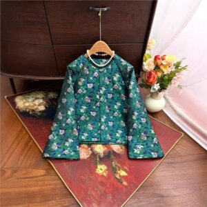 New Chinese brocade coat female style floral temperament loose blouse