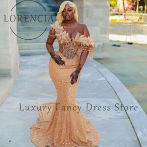 Luxury Rhinestone Prom Dresses for Girl Sparkly Mermaid Wedding Party Gowns Customized Sleeveless Shiny abendkleid luxury 2025