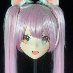 (AL54)Customize Character Female/Girl Resin Full/Half Head With Lock Anime Cosplay Japanese Animego Kigurumi Mask