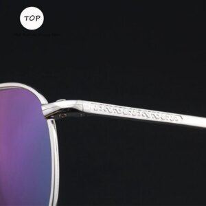 Fashionable men with pure silver 925 round frame, trendy full-frame. Women can wear anti-blue light glasses for myopia