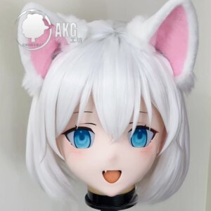 (AL428)Customize Character Crossdressing Female/Girl Resin Full/Half Head With Lock Anime Cosplay Japanese Animego Kigurumi Mask
