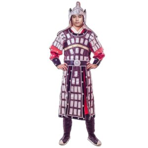 China Ancient Warriors helmet armor General Armour costume in film television Army Soldier commander Outfit performance costume