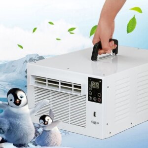 Portable Mobile Small Air Conditioner Refrigerator Mosquito Net Desktop Mini Refrigerator Pet Cooling 4m² Space Remote Control
