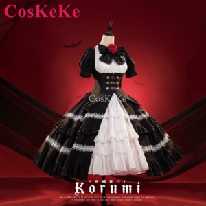 CosKeKe Tokisaki Kurumi Cosplay Anime DATE A LIVE Costume Gorgeous Black White Lolita Dress Activity Party Role Play Clothing