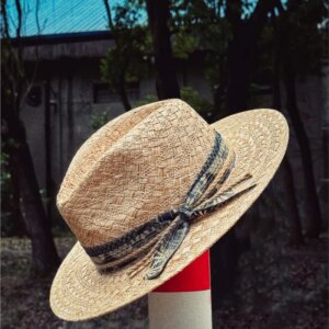 Summer grass top hat men and women wide fashion shade face small printed twine