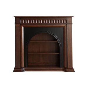 French fireplace decorative cabinet, living room flame simulation, antique entrance in the fire, solid wood rack, facing the doo