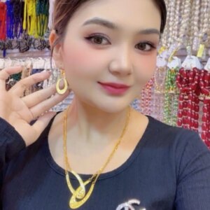 New European Dubai 24K Gold Plated Necklace Earrings as Wedding Party Gift Jewelry Set for Lovers YY10598