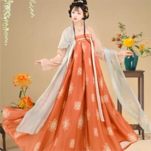 Ancient Hanfu female Chinese wind system to lead ruqun embroidery daily can wear style thin