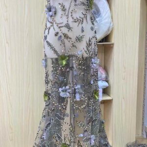 3D Floral Embroidery Lace African Hand-Beaded Fabric 2025 High Quality French Nigerian Sequin Fabric Party Wedding Dress 5 Yards
