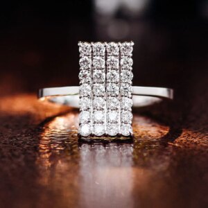 Provence real 14K/18K white gold rings DEF VVS full lab diamond rings for women men classic winding