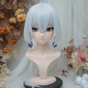 (NFD36–42)Customize Full Head With Lock Pretty Female/Girl Japanese Animego Character Kig Cosplay Kigurumi Mask Crossdress Doll