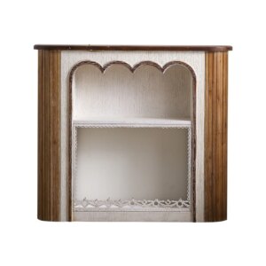 French retro fireplace Electronic fireplace B & B villa living room simulation flame entrance entrance fireplace rack