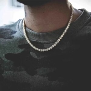 Cuban 4mm Crystal Rhinestone Chain Sparkling Fashionable