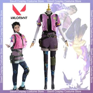 Clove Cosplay Costume Game Valorant Girls Role Play Uniforms Clothing Accessories Full Set Anime Carnival Holiday Party Dress Up