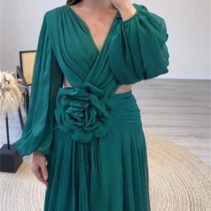 Customized Jiayigong s Flower  A-line V-neck Bespoke Occasion Gown Long Dresses