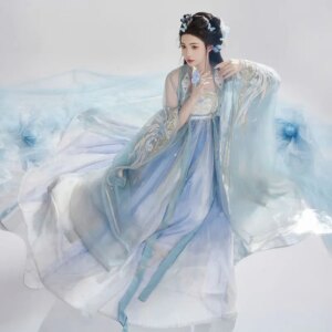 Ancient Style Han Chinese Clothing Female Terminus Skirt Traditional Gradient Embroidered Super Fairy Spring and Summer Suit