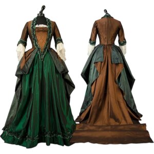 Historical Duchess Evening Dress Victorian Renaissance Royal Court Queen Marie Antoinette Costume Colonial Civil War Ball Gown