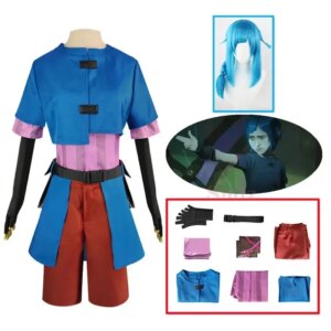LOL Arcane Powder Jinx Cosplay Costume Wig Women for Halloween Party jinx Junior suit cosplay
