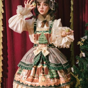 Christmas Lolita Skirt Christmas Story Sweet Girl Strap Skirt Daily Dress Christmas Dress Cos Lolita Dress Holiday Dress Set
