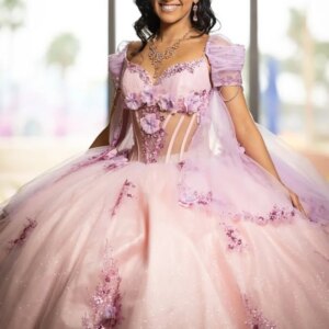 Customized Shiny light colour Off Shoulder Quinceanera Dress Lace applique 3D flower Long tail vestidos de 15 Quinceanera