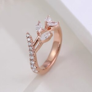 Provence Luxury Flower Ring 14KGold DEF/VS Lab Diamonds Rings Engagement Rings Wedding for Women Jewelry Personalized Custom