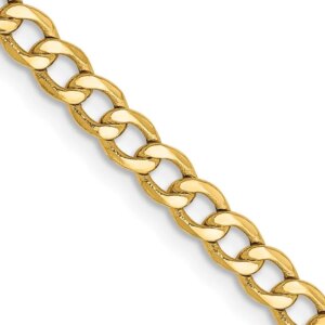 10k 3.35mm SemiSolid Curb Link Chain