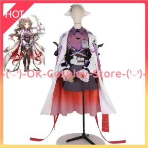 [Custom Made] Game Arknights Eyjafjalla Cosplay Costume Women Cute Party Dress Suit Coat Top Dress Halloween Carnival Uniforms