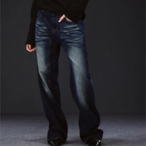 Wash Straight Niche Jeans Trousers