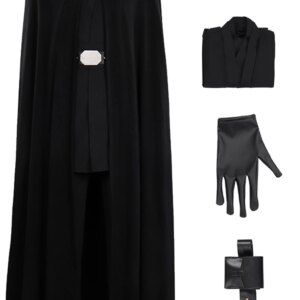 Fantasy Luke Cosplay Fantasia Movie Space Battle Disguise Adult Men Black Cloak Suits Male Halloween Carnival Party Clothes