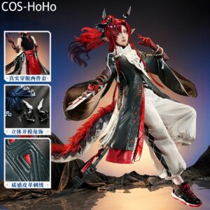 COS-HoHo Arknights Yu Game Suit Cool Handsome Uniform Cosplay Costume Halloween Carnival Party Role Play Outfit Men