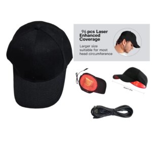 Therapeutic Red Light Hat for Hair Growth – Reduces Hair Loss and Loss – Targeted Infrared Red Light Therapy to Support Healing