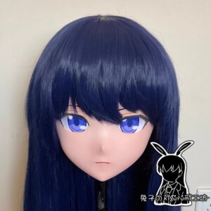 (RB32922)Customize Lockable Full Head Resin Cartoon Cosplay Japanese Character Anime Role Play Kigurumi Mask With Back Shell