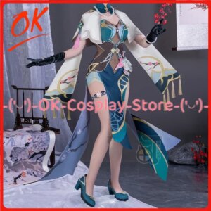[Customized] Game Honkai Star Rail Ruan Mei Cosplay Costum Women Cute Dress Party Suit Halloween Carnival Uniform