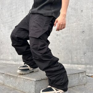 NIGO Retro Workwear Loose Casual Pants Trend Multi-pocket Black Straight Pants Men’s Clothes FHDX #NGTOP11237
