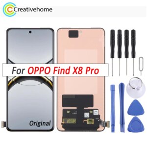 6.78 inch AMOLED Curved Screen For OPPO Find X8 Pro Phone 120Hz Display Touch Screen Digitizer, Repair Replacement Part