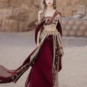 Exotic Series Embroidery Dunhuang Kweichow Moutai Western Style Trip Shoot Clothing Photography Skirt Suit