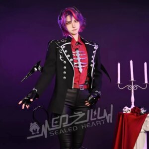 CosAn Anime Vtuber Nijisanji VOLTACTION Cosplay Costume Demon Costume Men’s Team Handsome Uniform Party Role Play Clothing