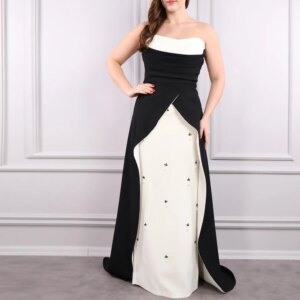 Customized Exquisite Crystal Jersey Evening Dresses Fashion Strapless Sleeveless Straight Floor Length Bespoke Occasion Gowns