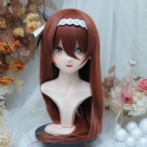 (NFD-14-14)Customize Full Head With Lock Crossdress Doll Female/Girl Japanese Anime Cartoon Character Kig Cosplay Kigurumi Mask