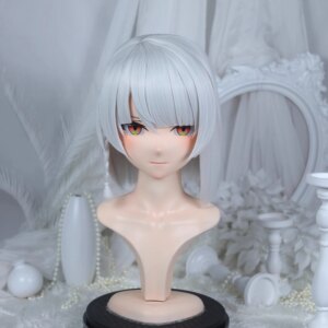 Customize Character Female/Girl Resin Kig Full Head With Lock Anime Cosplay Japanese Anime Kigurumi Mask