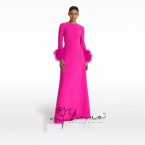 customized Evening Dresses A-Line O Neck Crepe for Special Occasions Formal Gowns Elegant Party Dresses Woman For Dubai 2025